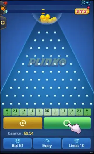 Opciones de apuesta en Plinko. Opciones de apuesta en Plinko.
